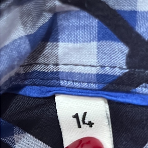 Luchiano Visconti Boys Blue Button Down Shirt Size 14 - Picture 5 of 6